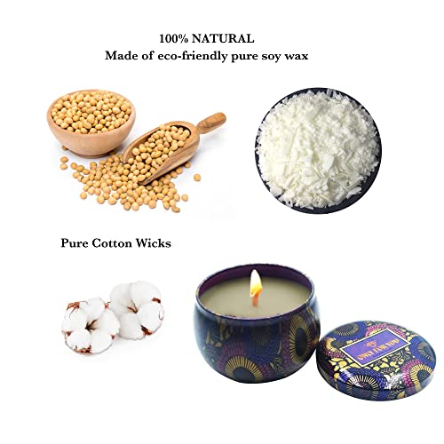 Ornite Luxury Candle Gift Set | Jasmine, Lavender, Sandalwood & Cinnamon Scented 4.4Oz Pure 100% Soy Wax Decorative Luxury For Home & Outdoor Aromatherapy Stress Relief Fragrance Relaxation For Her #TOP3