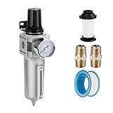 NANPU Industrial Grade Heavy Duty Particulate Filter & Air Regulator, Metal Bowl, Suitable for Paint Spray (1/2