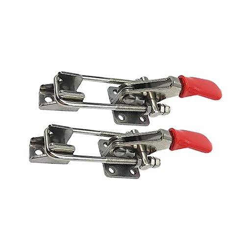 Lurrose 2pezzi Morsetto Ginocchiera in Acciaio Chiusura Leva Per Bauli Casse Scatole Fissaggio Laterale Serraggio u Installazione Semplice