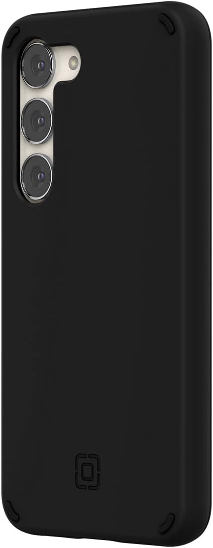 Incipio Duo Samsung Galaxy S23 Case - Slim, Dual-Layer & 12ft Drop Protection Phone Case - Scratch Resistant + 5G & Wireless Charging Compatible - Made from Recycled Materials (Black)