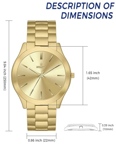 Image of Mens Watch,Minimalist Fashion Watches for Men Waterproof Quartz Watch Business Dress Men's Stainless Steel Watch -Best Gift for Mens