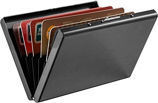 Image of Celebr8 RFID Credit Card Holder for Men | Personalized Name Engraved Metal Card Wallet | Slim Debit, ATM & Business Card Case Organizer | Birthday & Wedding Gift for Men | Friendship Day Gift