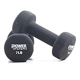 Power Systems Premium Neoprene Dumbbells - Non-Slip Grip and Squared Edges to Prevent Rolling (7)