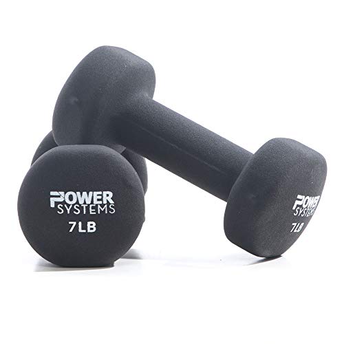 Power Systems Premium Neoprene Dumbbells - Non-Slip Grip And Squared Edges To Prevent Rolling (7) #TOP4