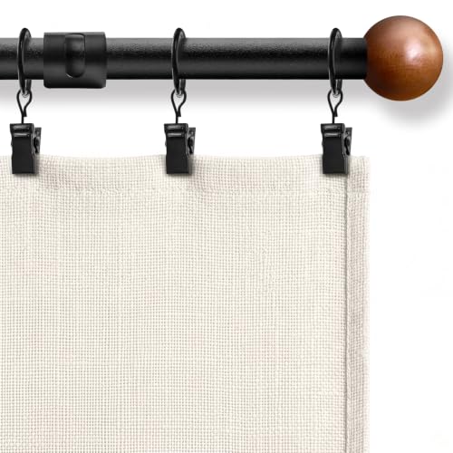 Image of Tapestry Hanger Pole 32-76 inch 20 Clips & Rings, No-Sew Quilt Rod