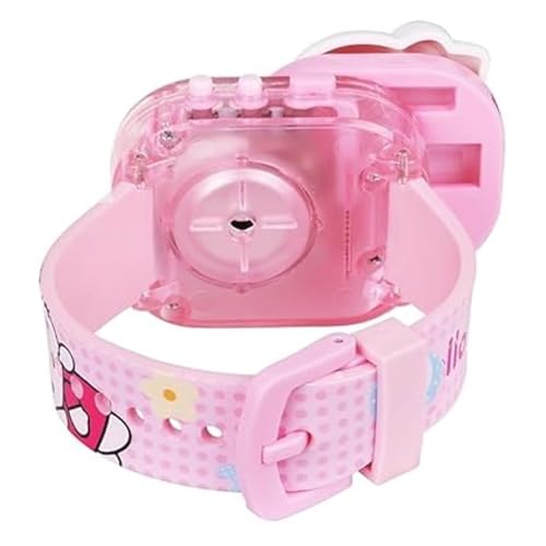 Image of ALNA-TURA Pink Digital Stylish Watch & Sunglasses| Combo Gifts for Kids Baby Girls| Cartoon Character Design| UV Protection Shades & LED Light Watch for Birthday Gift (Age 3 to 10 Years)
