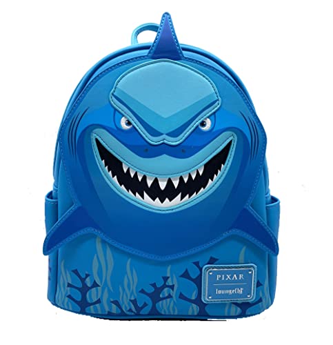 Loungefly Finding Nemo Bruce Shark Cosplay Double Strap Shoulder Bag, Blue