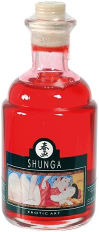 Shunga Aphrodisiac Oil, Cherry, 3.5-Ounce Bottle
