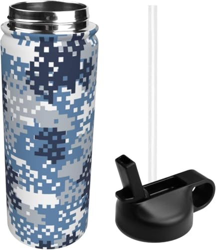 スポーツ水筒 迷彩 カモフラ柄 ステンレスボトル スポーツボトル 魔法瓶 真空断熱 保温ポット 大容量 ステンレス製 おしゃれ ウォーターボトル 直飲み 耐冷耐熱 男の子 女の子 アウトドア 便利 旅行用 532ml 贈り物