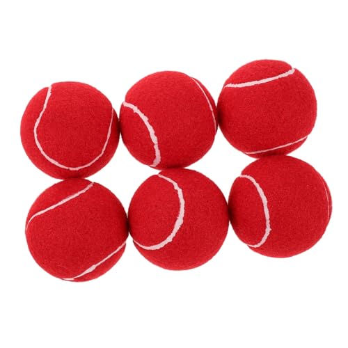 Mikikit Pelotas de Tenis Rojas de Entrenamiento para Niñas Bolas de Goma Elásticas para Principiantes Equipo Juvenil Ligero y Duradero para Práctica y Servicio