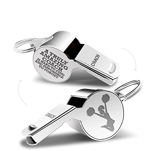Silbato para entrenadores de acero inoxidable con cordón miniatura 1