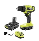 RYOBI ONE+ 18V Cordless 1/2 in. Drill/Driver Kit with (2) 1.5 Ah Batteries and Charger, Green