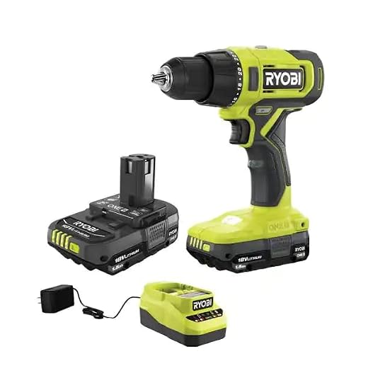 RYOBI ONE+ 18V Cordless 1/2 in. Drill/Driver Kit with (2) 1.5 Ah Batteries and Charger, Green