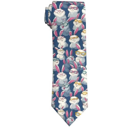 DEKIFNHG Funny Rabbit MenS Tie Funny Casual Neckties For Men Holiday Season Party Gifts