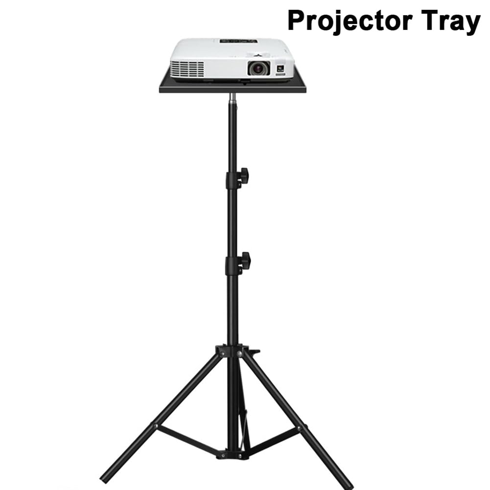 Supporto per proiettore con vassoio, sollevamento telescopico, asta per trasmissione dal vivo, treppiede, supporto per telecamera e proiettore