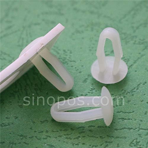 Pukido Dart Clip Fasteners, pegboard Perforated Shelf Panel Arrow Push in Rivet Nylon Canoe Nail Corrugated Display Plastic fir Binder - (Color: Clear, Size: 9x16mm)