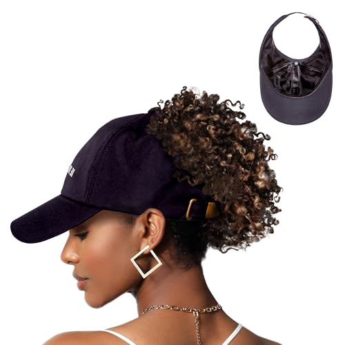 Arria Satin-Lined Backless Baseball Cap, Ponytail Hat, Be Bold Be You
