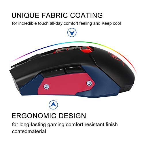 Mouse Wireless - FAGORY Mouse Senza Fili, 4800DPI,2,4G Mouse USB, Compatibile con Laptop, PC, Computer, Notebook, Mac