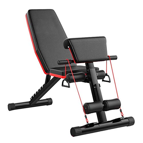 Adjustable Sit Up Bench for Full Body Workout with Fitness Rope, Weight Roman Chair, Abs Exercise, Weight Training Bench for Home Gym, Abdominal Workout Bench, Home Fitness Exercise Equipment Gifts