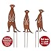 Produktbild EASYmaxx 02734 Gartenstecker Erdmännchen in Rost-Optik | Für drinnen & draußen | 3er-Set (1 x groß, 2 x klein)