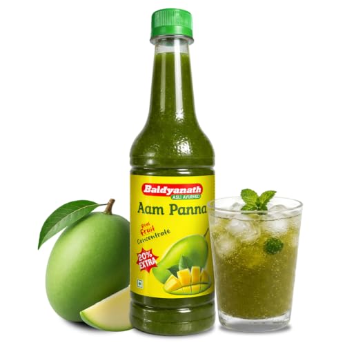 Image of Baidyanath Aam Panna Concentrate 600 ml | Refreshing Raw Mango Drink Concentrate with Mint, Jeera & Black Salt