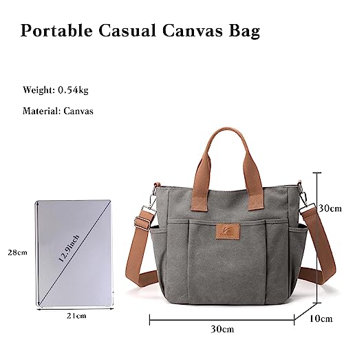 Bolso de lona CORIOS para mujer con gran capacidad miniatura 3