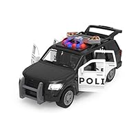 Driven by Battat – 7-Inch Police SUV Toy with Lights & Sounds, Rescue Vehicle for Boys & Girls, Durable Design, Realistic Details, 3+ Years Toy for Kids