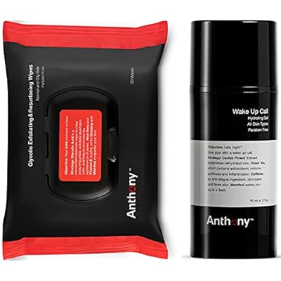 Anthony Wake Up Call, 3 Fl Oz Glycolic Exfoliating And Resurfacing Wipes, 30 Count