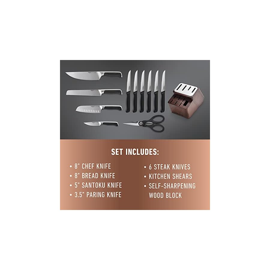 Calphalon-Premier-SharpIN-Knife-Set-with-Sharpening-Knife-Block-12-Piece-Carbon-Steel-Kitchen-Knife-Set Calphalon Premier SharpIN Knife Set with Sharpening Knife Block