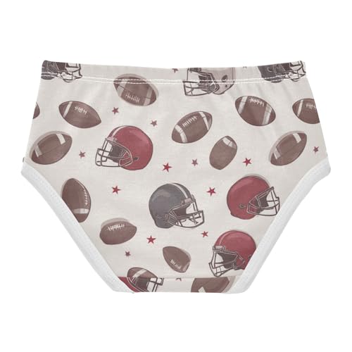 Wusikd Football Helmets American Girls' Underwear Cotton Girls Briefs Soft Toddler Underwear 2T2