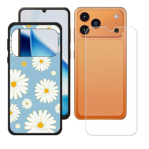 BMPNLSZ �K�pHotwav A17 Pro Max�p+HD�����K���X�ɓK�����ėpTPU�P�[�X�A�V���J�Q���P�[�X�o���p�[�ی�o�b�N�P�[�X-�K�pHotwav A17 Pro Max�p�ɓK����9�d�x�X�N���C�u�h�~�X�N���[���v���e�N�^(6,75") - WZ