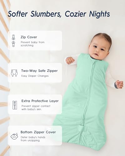 Image of TotAha Baby Sleep Sack 6-15 Month TOG 1.0, Premium Soft Wearable Blanket Baby Sleeping Bag with 2-Way Safe Zipper for Unisex Babies and Toddlers
