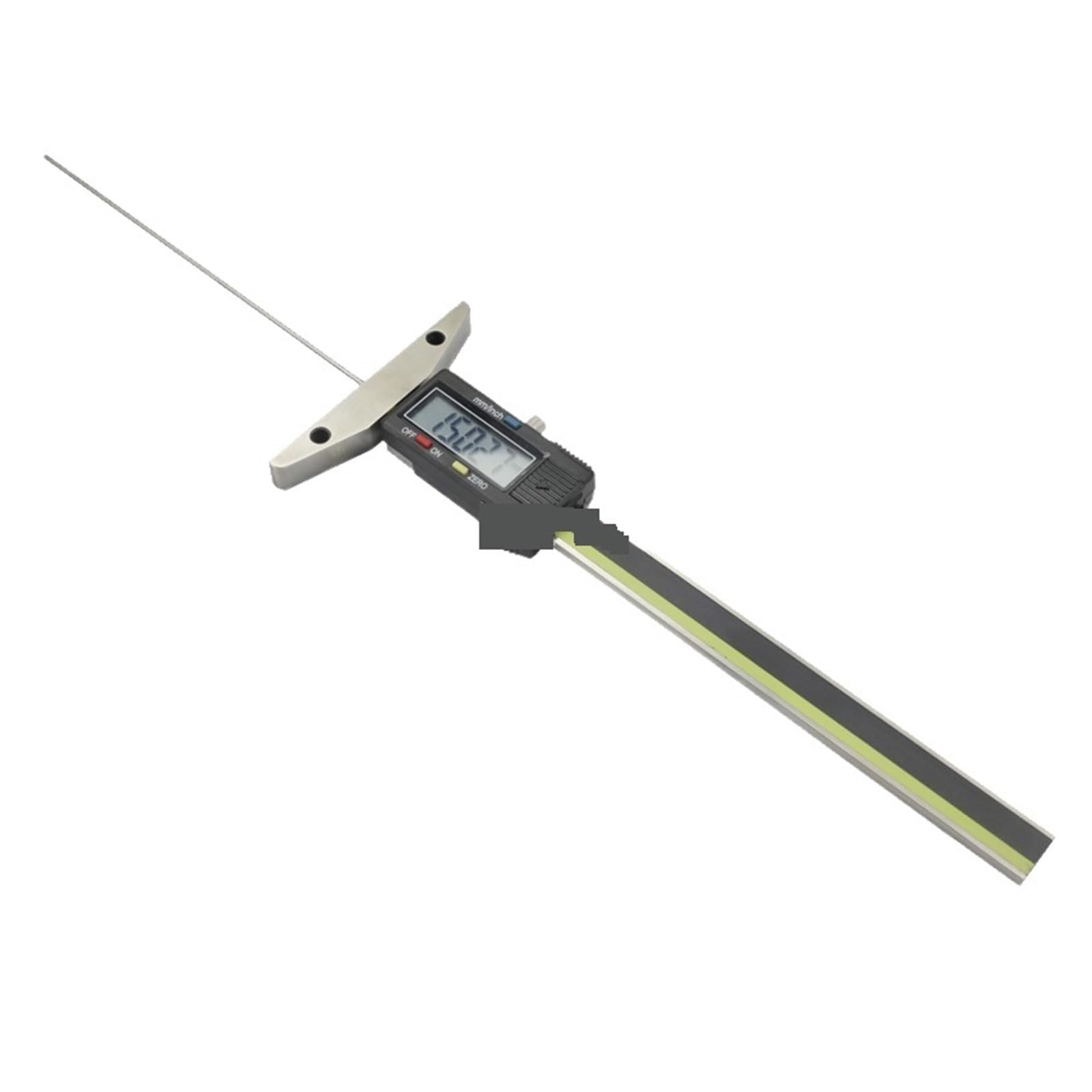 Medidor De Profundidad Digital De 0-50/100/150/200mm Con Varilla Delgada Medidor Electrónico De Profundidad De La Banda De Rodadura Del Neumático Con Calibrador De Varilla Delgada Preciso(0-200MM)