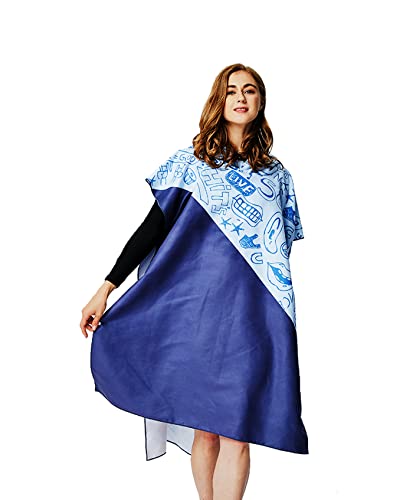 BOLIHOMES Robe Towel Poncho with Hood,Quick Drying Lightweight Oversize Microfiber Changing Robe Towel for Adults Men Women Beach Surfing Swimming Camping Travel Wetsuit Changing (Graffiti) - Image 2