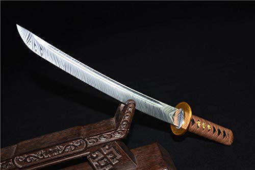 GLW Sword Unique Japanese Tanto Sword Wakizashi Samurai Katana Sharp High Manganese Steel Blade