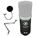 Mackie EM-91CU USB Condenser Microphone Bundle with Mic Boom Scissor Arm Stand & Pop Filter