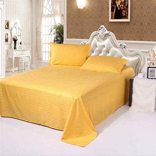 Magnetic Shadow 100% Cotton 210TC Plain Bed Sheet (Yellow, 90