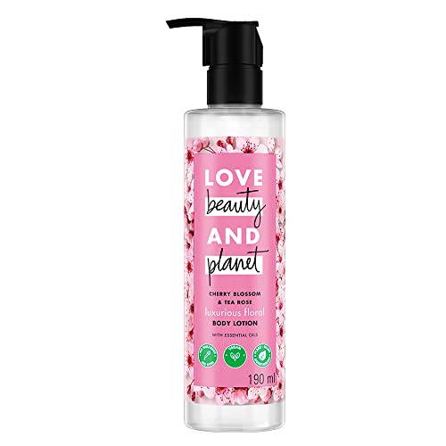 Love Beauty & Planet Cherry Blossom & Tea Rose Daily Moisturising Lotion|All Skin Types|Paraben free|190ml Love Beauty & Planet Cherry Blossom & Tea Rose Daily Moisturising Lotion|All Skin Types|Paraben free|190ml