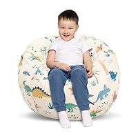 Decalsweet Kids Bean Bag Chair-Cover Only-Large Stuffed Animal Storage Bean Bag for Girls Boys Indoor Outdoor (No Filling)