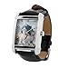 Montres Hommes Montre Personnalisée Photo de Gravure Alskafashion Analogique Hommes Montre Noire/Marron Bracelet en Cuir Classique Cadran Montre pour la Saint-Valentin (Black 1)