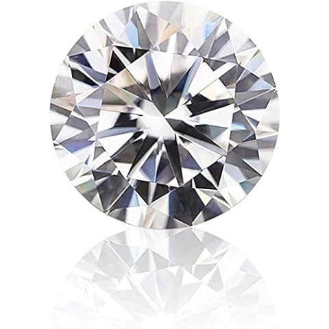 FuigeBach Moissanite Stone D Colorless Diamond Loose Stone 1CT-4CT Round Excellent Cut Gemstones VVS1 for Ring Pendant Jewelry Certificate of Authenticity Cover