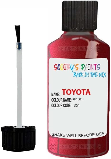 Touch Up Paint For Toyota Yaris Red 3S1 2011-2019 30Ml Bottle Brush Scratch Stone Chip Repair Pen