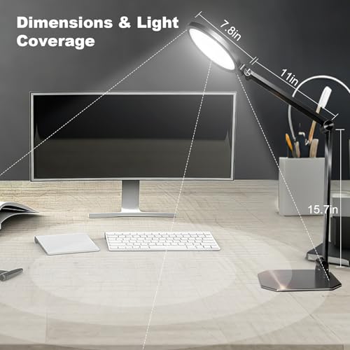 NS LED Desk Lamp 2 Pack, LED Desk Light for Home Office & Video Calls, Adjustable 3000K-6500K Office Lamp with Remote Control, Timer, Memory, CRI95+, Dimmable Desktop Lamp - image 8