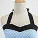 Vintage Women 1950s Rockabilly Swing Dress Pinup 50s Retro Hepburn Style Halterneck A-Line Dresses #A: Light Blue L