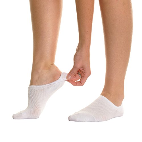 Angelina Cotton Blend No-Show Socks With Non-Slip Silicon Patch (12-Pack)2