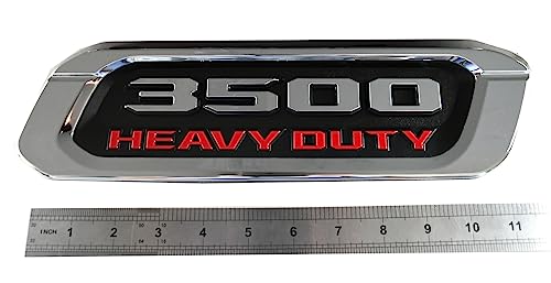 Image of 2pack New 3500 Heavy Duty Emblems Left Right Side 3D Badges Black Hood Replacement for 3500 (Chrome)