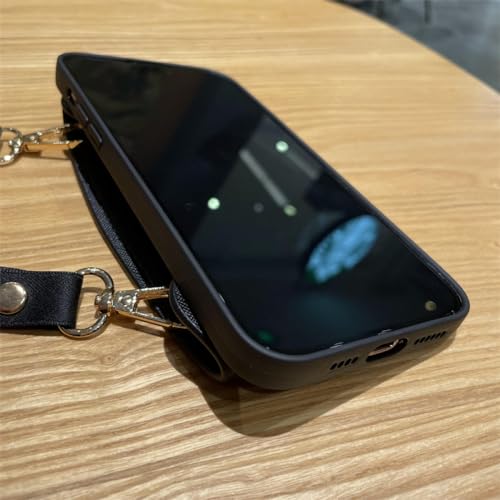 Étui de téléphone souple avec dragonne pour iPhone 13 coque collier marron foncé - 6