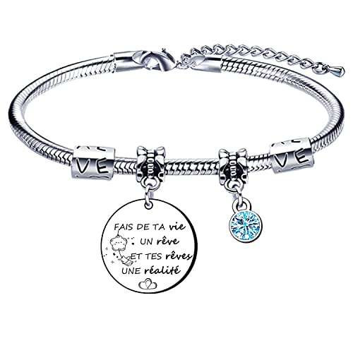 Lumengqi Bracelets pour Amitié Bracelet Femme,Cadeau de Bracelet de Charme de Soeur Cadeau d'anniversaire cadeau de Noël Cadeau d'anniversaire Cadeau de Graduation à Soeur Cadeau Femme