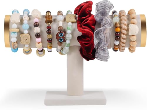 Image of Jewelry Storage Display Stand for Bangles Bracelets Watches (1 Roll T Beige W)