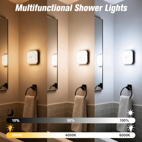 Givryes 4Pack IP65 Waterproof Shower Light, Rechargeable Shower Lights - image 4